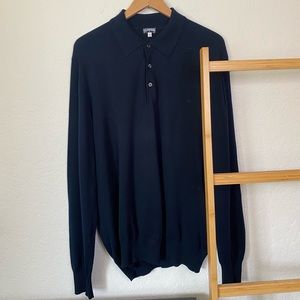 VILEBREQUIN NAVY BLUE POLO SWEATER